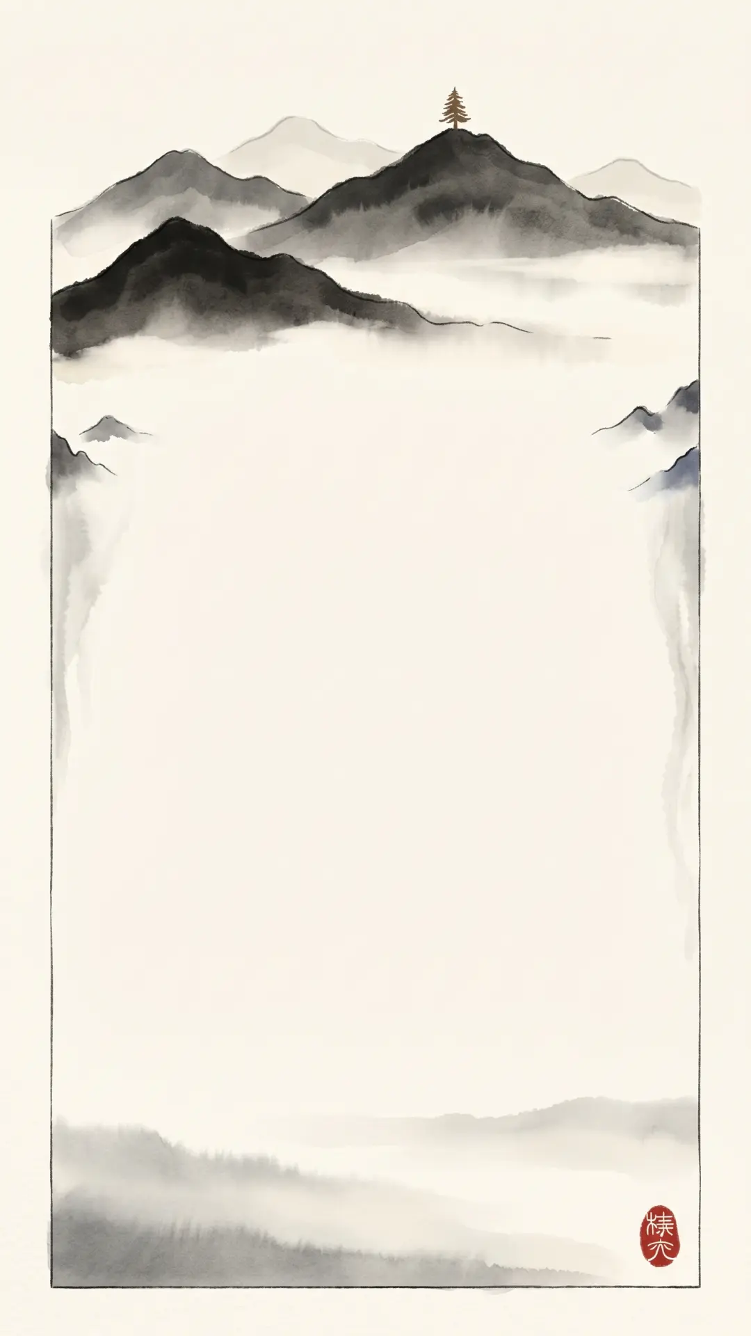Sumi-e mountain artwork from the game